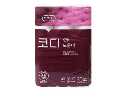 코디 도톰이 3겹 화장지 30롤 화장지 두루마리 화장지