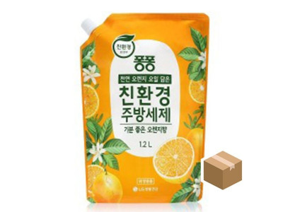 퐁퐁 친환경 주방세제 오렌지 리필 1.2Lx10개