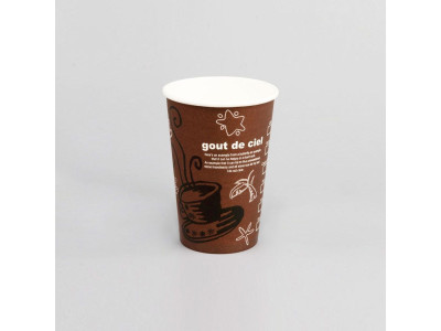 커피잔 브라운 테이크아웃 종이컵 13oz 100개 X3개