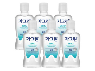 가그린 제로 구강청결제 250ml x 6개