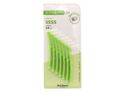 우일 덴탈치간칫솔L형7P SSSS 0.4mm-8670