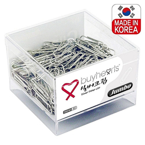 바이하츠 점보 실버클립 215개입 1P