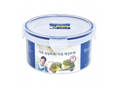 원형 11호 공간활용 위생 밀폐용기 1L 플라스틱통