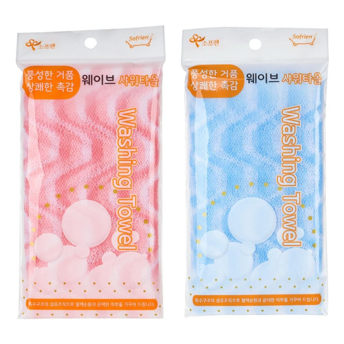 소프렌 웨이브 샤워 타올 (색상랜덤)