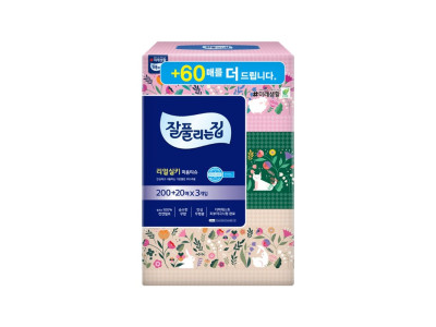 잘풀리는집 미용티슈 각티슈 200매+20매 3입