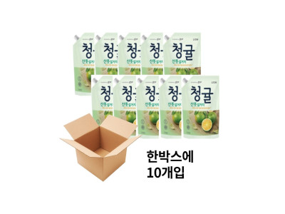 참그린 주방세제 청귤1kg 리필용 10개입(1box)