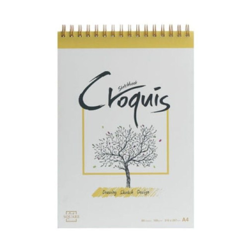 삼원 CY03 아트스퀘어 크로키 A4 노랑 스프링 -45517
