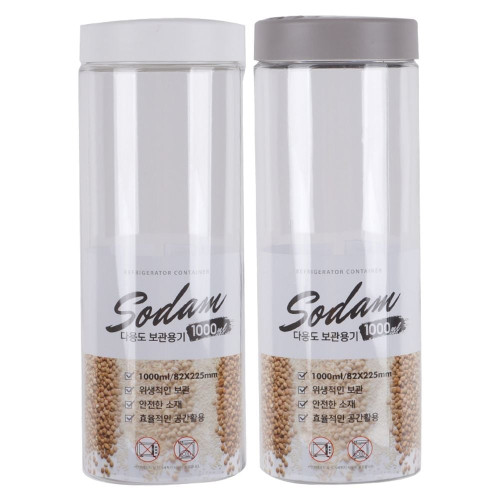 디디샵 다용도 보관용기 1000ml 소담 (색상랜덤)