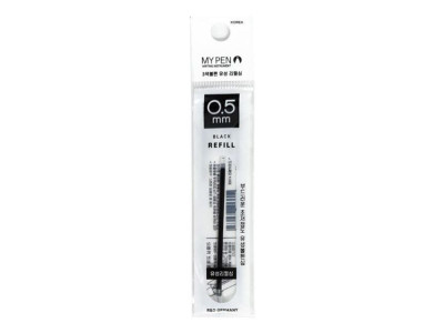 마이펜 세이프티클립 3색 볼펜 리필심 검정 0.5mm