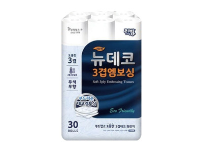 리빙 뉴데코 3겹데코 엠보싱 3겹30롤 휴지 화장지