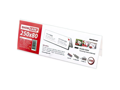 양면250x80 아크릴 쇼케이스 꽂이 메뉴판 스탠드 안내판 가격표 전시용