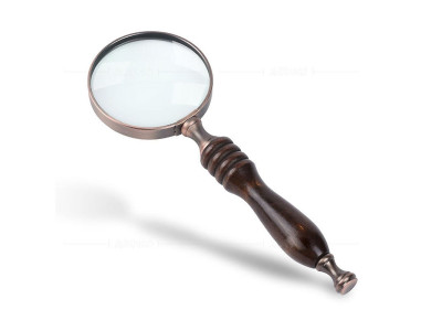 엔틱 레트로 흑단 원목 손잡이 노인 돋보기 확대경