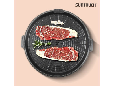안타요원형구이판-불판 삽결살팬 고기 업소용 돌판