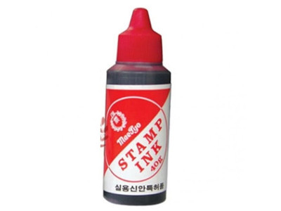 매표 스템프 수성 스탬프 잉크 도장 적색