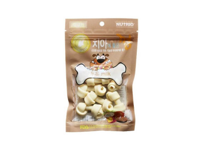 뉴트리오 국내산 치아에 좋은 강아지껌 우유 80gX10개
