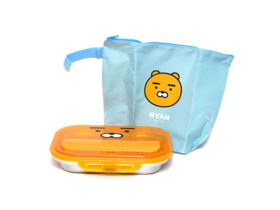 라이언 식판 도시락 어린이집 배식판 수저 가방 세트