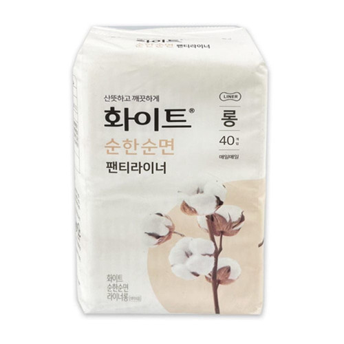 IS-SA 화이트 순한순면 팬티라이너 롱 40개입