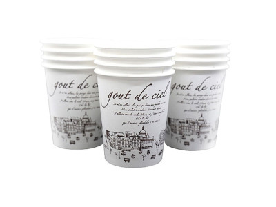 파리 화이트 테이크아웃 인쇄 종이컵 10oz 100개 X3개