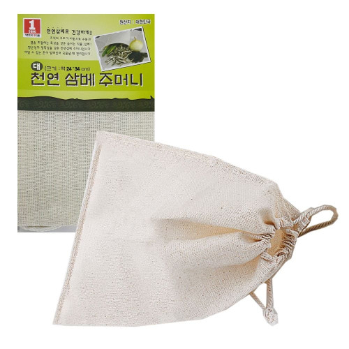 국산 천연 삼배 조리용 삼베주머니 대형 24x
