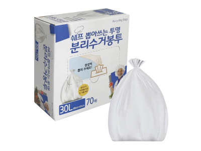 쉐프 뽑아쓰는 분리수거 봉투(30L 70매) 투명 재활용