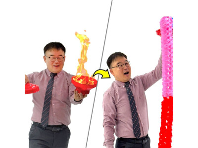 JL매직 뚜겅을 열면 긴 꽃이 나오는 마술 멀티팬연출세트