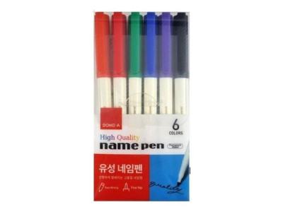 칼라네임펜 6색 금속 유리 고무등 다양한 곳에 사용