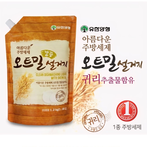 유한) 주방세제 오트밀 리필1.2kg 10개입(1BOX)