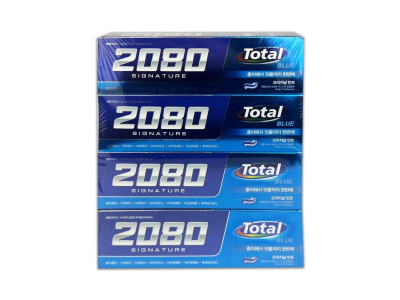 2080 시그니처 토탈 블루 치약 125g 4입 -O