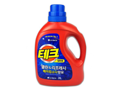 테크 액체세제 일반용 용기형 3리터 -O