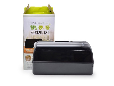 웰빙 콩나물 새싹 재배기 블랙 수경재배기 싹틔우기