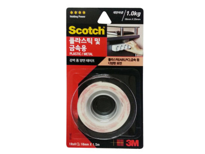 3M 초강력 폼 양면테이프(플라스틱및금속용18x1.5m)