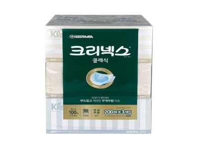 크리넥스 클래식 각티슈 200매 x 3입 -O