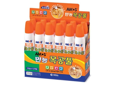 아모스 만능 목공풀 36g 1갑12개입