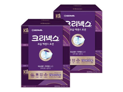 크리넥스 보습에센스 로션 3겹 미용티슈 150매x3입x2팩