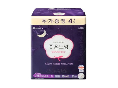 좋은느낌 슈퍼롱 오버나이트 20입 1P 와이드 생리대
