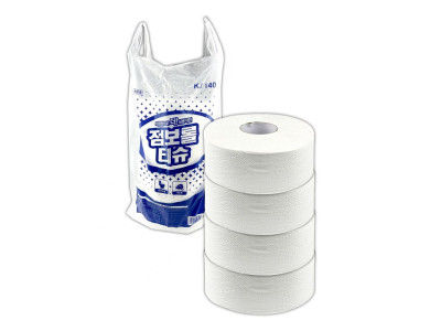 점보롤티슈 140m 2겹 4롤 화장지 - O