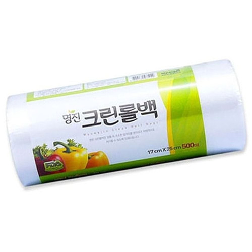 명진 크린 롤백 일회용 위생백 17x25x500매 비닐백 비닐팩 위생백 위생팩 일회용백