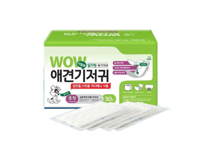 기저귀형 배변패드 일자 중형 30매 리필 1개 애견배변패드 강아지배변패드