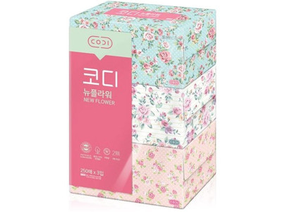 코디 뉴플라워 각티슈 250매 3입