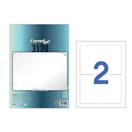 폼텍 방수라벨지 PP3120 2칸 10매x2개