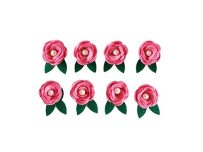 펠트 장미(분홍)SET 6개입(2.5X3.5cm) 환경꾸미기재료