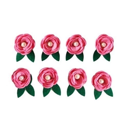 펠트 장미(분홍)SET 6개입(2.5X3.5cm) 환경꾸미기재료