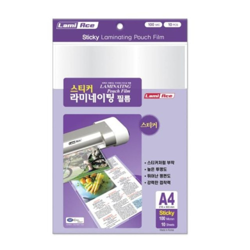 스티커 코팅지 A4 216X303mm 100MIC 10매 권