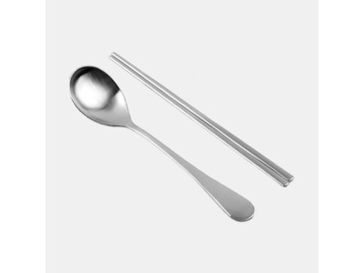 DMK 스테인리스 올 샤틴 아동 스푼 젓가락 1P OPP포장