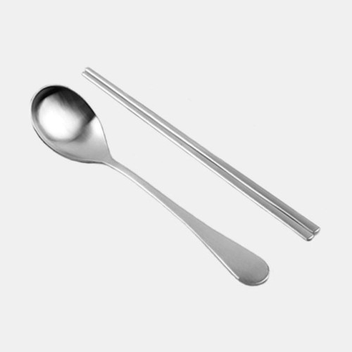 DMK 스테인리스 올 샤틴 아동 스푼 젓가락 1P OPP포장