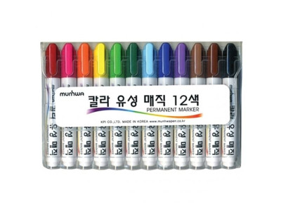 문화 칼라유성매직세트.12색