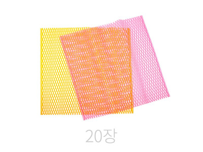 kimspp 국산 칼라 망사수세미(벌크)20장 30x30cm 색상랜덤