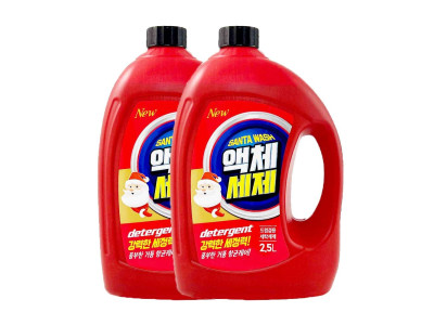 액체세제 산타 세탁세제 드럼일반겸용 2.5L 2개