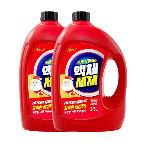 액체세제 산타 세탁세제 드럼일반겸용 2.5L 2개