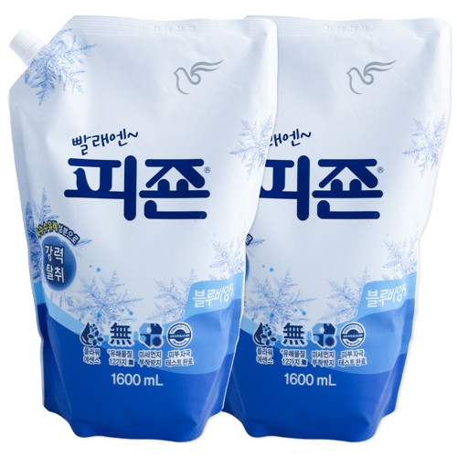 피죤 섬유유연제 1600ml + 1600ml 리필 블루비앙카